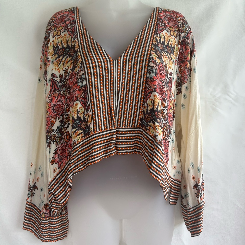 Free People Bohemian Flowy Blouse